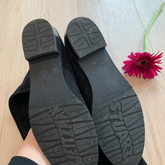 Stuart Weitzman Lowland Suede Over The Knee Boots , Black - Size 10.5 - Picture 3 of 8